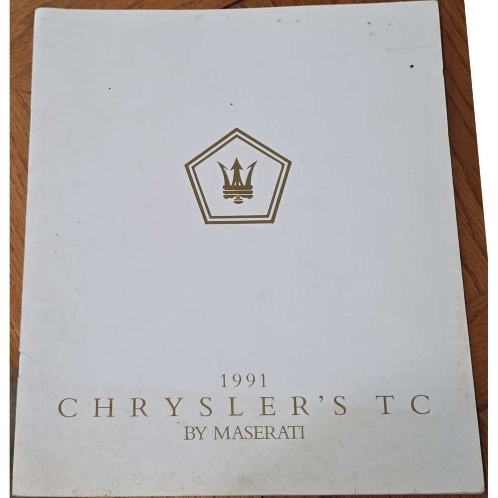 1991 Chrysler TC by Maserati Vintage Original Sales Brochure Catalog 90s Luxury